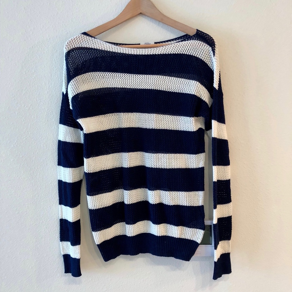 Madewell Wallace Open Knit Striped Sweater